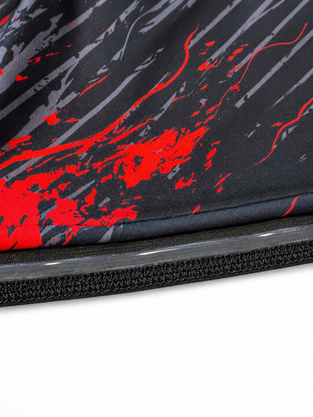 NAKARA short sleeve rash guard fabric and silicone grip hem close-up